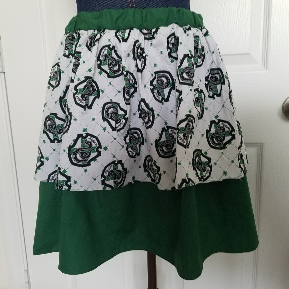 Slytherin Handcrafted Harry Potter Circle Skirt